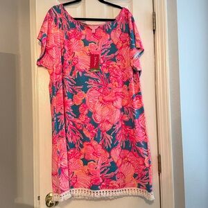 Lilly Pulitzer Pink and Blue Floral Top